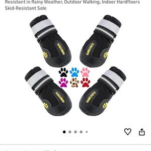 Reflective Black Dog Boots size 3